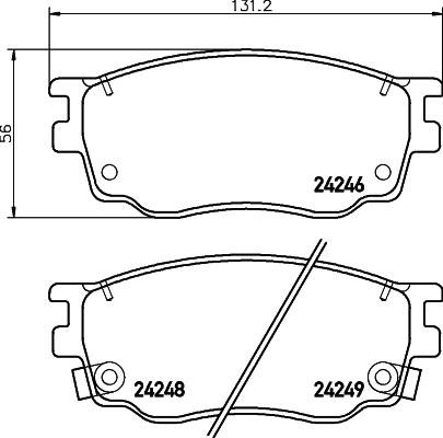 HELLA PAGID 8DB 355 012-091 - Гальмівні колодки, дискові гальма avtolavka.club