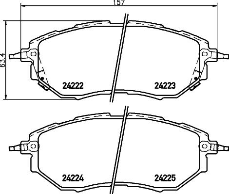 HELLA PAGID 8DB 355 012-031 - Гальмівні колодки, дискові гальма avtolavka.club