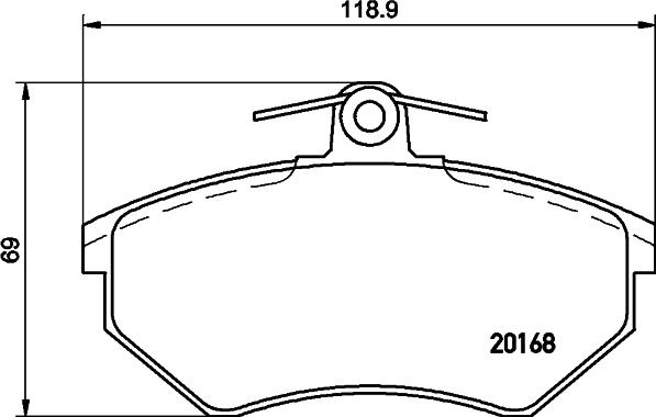 HELLA PAGID 8DB 355 017-901 - Гальмівні колодки, дискові гальма avtolavka.club