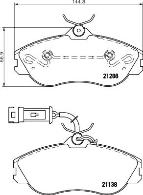 HELLA PAGID 8DB 355 017-911 - Гальмівні колодки, дискові гальма avtolavka.club