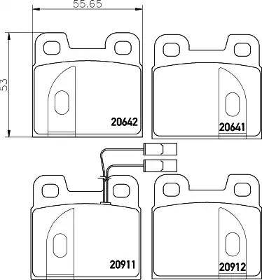 HELLA PAGID 8DB 355 017-541 - Гальмівні колодки, дискові гальма avtolavka.club