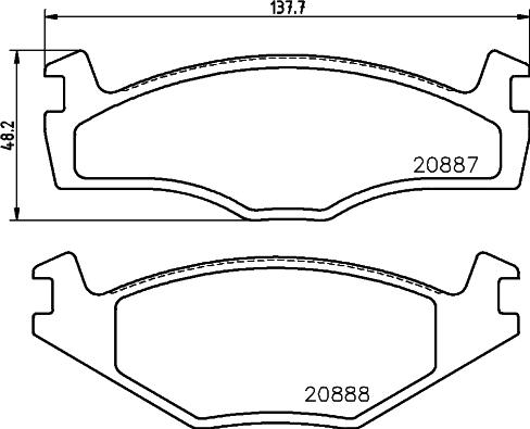 HELLA PAGID 8DB 355 017-521 - Гальмівні колодки, дискові гальма avtolavka.club