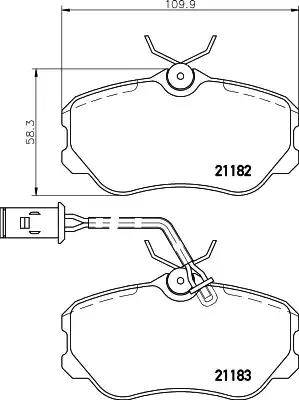 HELLA PAGID 8DB 355 017-861 - Гальмівні колодки, дискові гальма avtolavka.club