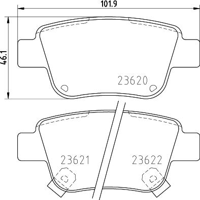 HELLA PAGID 8DB 355 017-331 - Гальмівні колодки, дискові гальма avtolavka.club