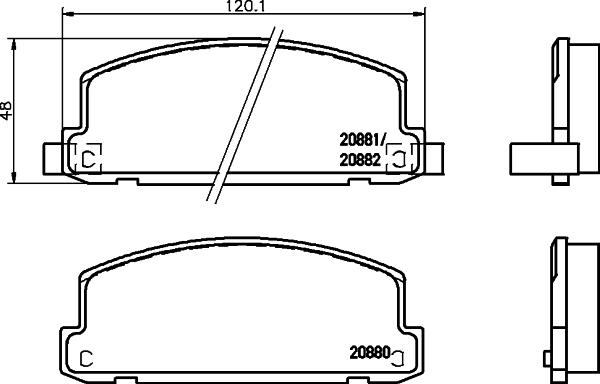 HELLA PAGID 8DB 355 039-581 - Гальмівні колодки, дискові гальма avtolavka.club