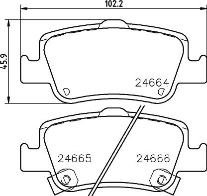 HELLA PAGID 8DB 355 036-901 - Гальмівні колодки, дискові гальма avtolavka.club