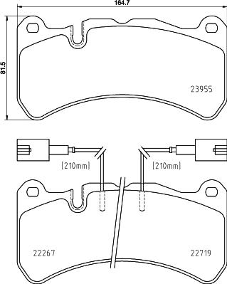 HELLA PAGID 8DB 355 036-481 - Гальмівні колодки, дискові гальма avtolavka.club