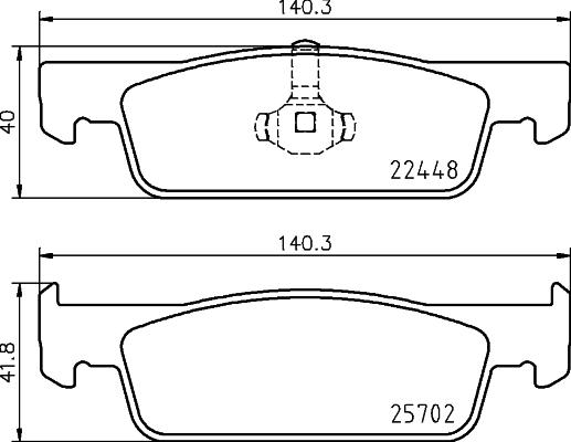 HELLA PAGID 8DB 355 031-551 - Гальмівні колодки, дискові гальма avtolavka.club