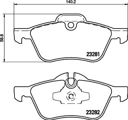 HELLA PAGID 8DB 355 031-381 - Гальмівні колодки, дискові гальма avtolavka.club