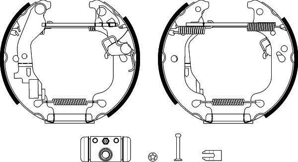 HELLA PAGID 8DB 355 038-181 - Комплект гальм, барабанний механізм avtolavka.club