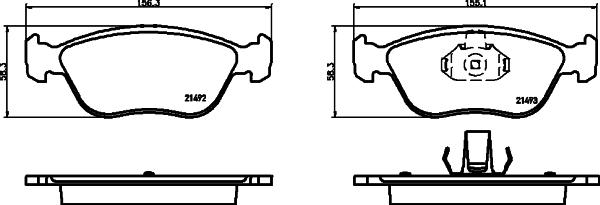 HELLA PAGID 8DB 355 032-971 - Гальмівні колодки, дискові гальма avtolavka.club