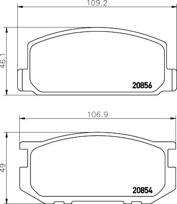 HELLA PAGID 8DB 355 032-401 - Гальмівні колодки, дискові гальма avtolavka.club