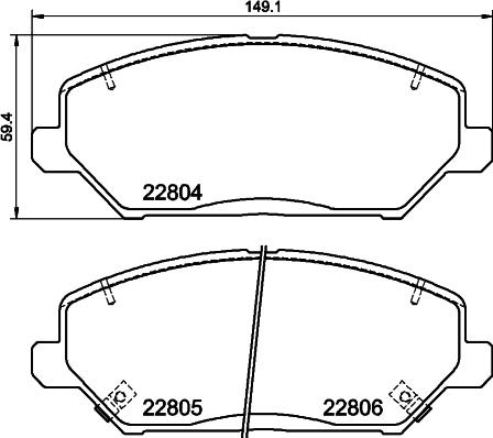 HELLA PAGID 8DB 355 037-881 - Гальмівні колодки, дискові гальма avtolavka.club