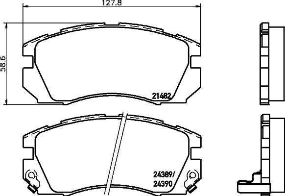 HELLA PAGID 8DB 355 037-271 - Гальмівні колодки, дискові гальма avtolavka.club