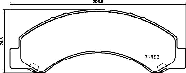 HELLA PAGID 8DB355037711 - Гальмівні колодки, дискові гальма avtolavka.club