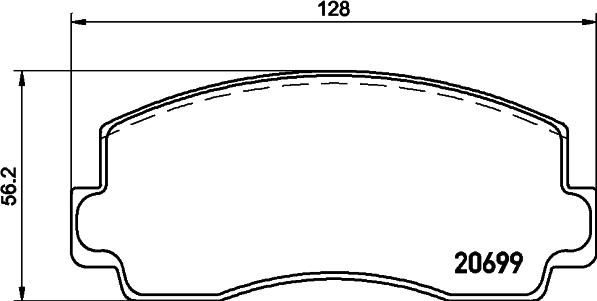 HELLA PAGID 8DB 355 029-821 - Гальмівні колодки, дискові гальма avtolavka.club