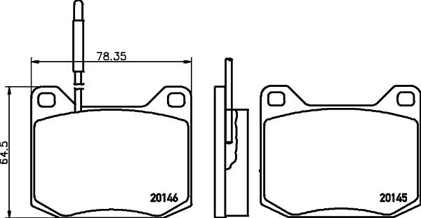 HELLA PAGID 8DB 355 029-281 - Гальмівні колодки, дискові гальма avtolavka.club