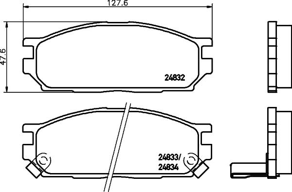 HELLA PAGID 8DB 355 024-461 - Гальмівні колодки, дискові гальма avtolavka.club