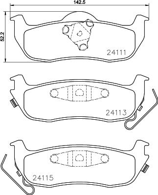 HELLA PAGID 8DB 355 024-681 - Гальмівні колодки, дискові гальма avtolavka.club