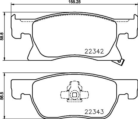 HELLA PAGID 8DB 355 024-771 - Гальмівні колодки, дискові гальма avtolavka.club