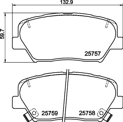 HELLA PAGID 8DB 355 025-911 - Гальмівні колодки, дискові гальма avtolavka.club