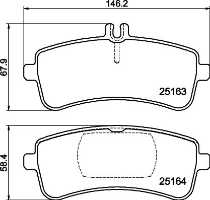 HELLA PAGID 8DB355025241 - Гальмівні колодки, дискові гальма avtolavka.club