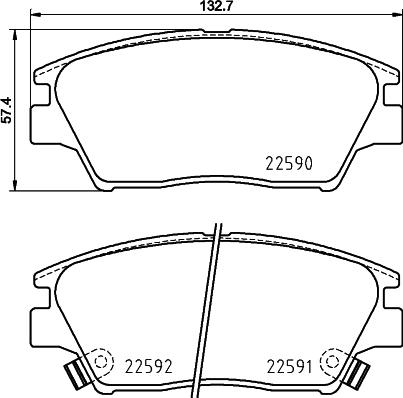 HELLA PAGID 8DB 355 025-741 - Гальмівні колодки, дискові гальма avtolavka.club