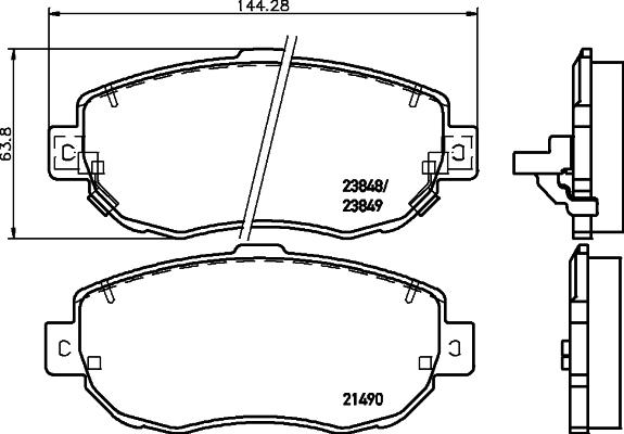 HELLA PAGID 8DB 355 026-991 - Гальмівні колодки, дискові гальма avtolavka.club