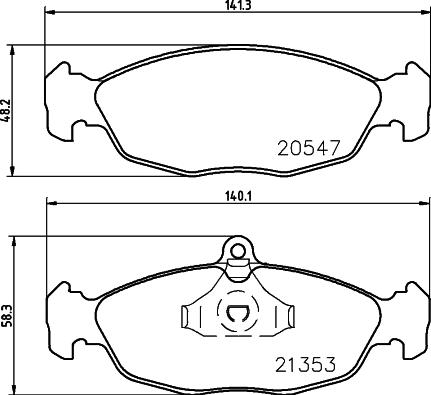 HELLA PAGID 8DB 355 026-771 - Гальмівні колодки, дискові гальма avtolavka.club