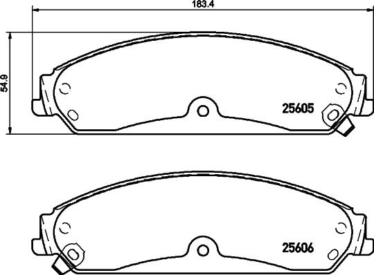 HELLA PAGID 8DB 355 020-541 - Гальмівні колодки, дискові гальма avtolavka.club