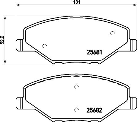 HELLA PAGID 8DB 355 020-521 - Гальмівні колодки, дискові гальма avtolavka.club