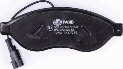 HELLA PAGID 8DB 355 020-651 - Гальмівні колодки, дискові гальма avtolavka.club