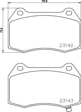 HELLA PAGID 8DB 355 021-931 - Гальмівні колодки, дискові гальма avtolavka.club