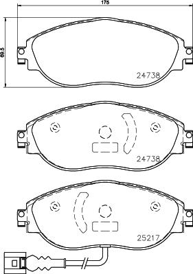 HELLA PAGID 8DB 355 021-971 - Гальмівні колодки, дискові гальма avtolavka.club