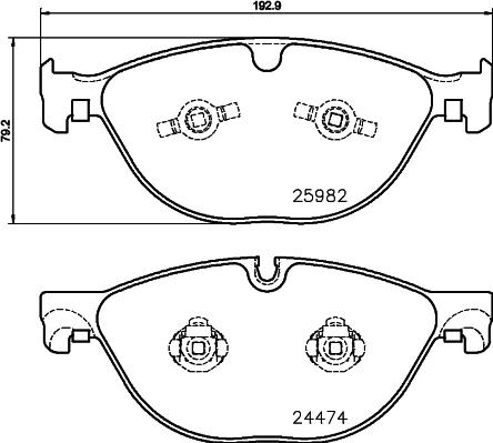 HELLA PAGID 8DB 355 021-381 - Гальмівні колодки, дискові гальма avtolavka.club