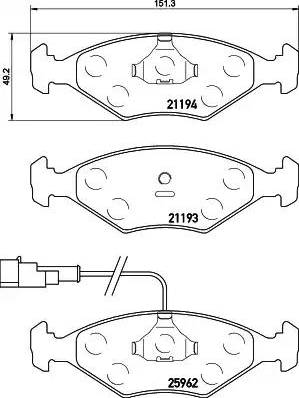 HELLA PAGID 8DB 355 021-201 - Гальмівні колодки, дискові гальма avtolavka.club