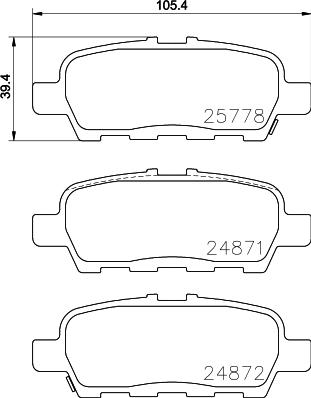 HELLA PAGID 8DB 355 028-021 - Гальмівні колодки, дискові гальма avtolavka.club