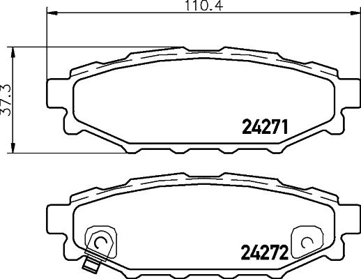 HELLA PAGID 8DB 355 028-341 - Гальмівні колодки, дискові гальма avtolavka.club