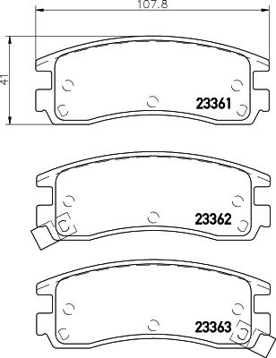 HELLA PAGID 8DB 355 023-681 - Гальмівні колодки, дискові гальма avtolavka.club