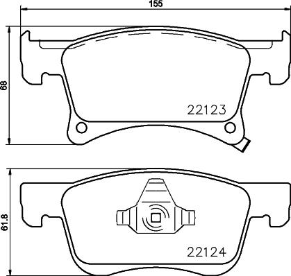 HELLA PAGID 8DB 355 023-021 - Гальмівні колодки, дискові гальма avtolavka.club