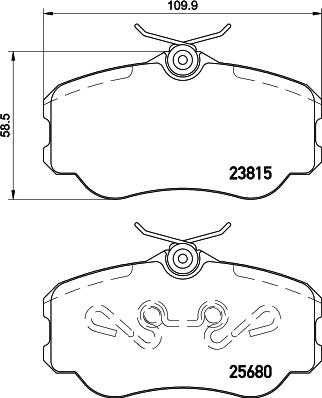 HELLA PAGID 8DB 355 023-071 - Гальмівні колодки, дискові гальма avtolavka.club