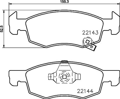 HELLA PAGID 8DB 355 023-261 - Гальмівні колодки, дискові гальма avtolavka.club