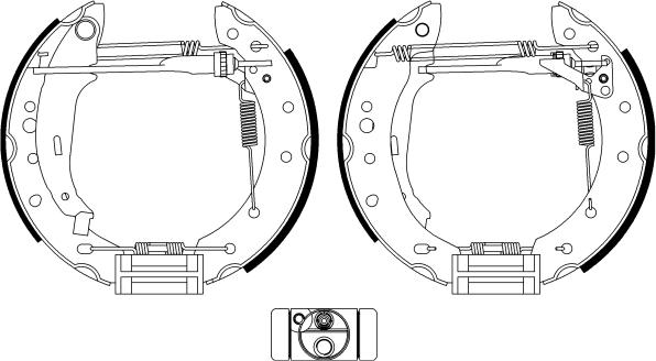 HELLA PAGID 8DB 355 022-901 - Комплект гальм, барабанний механізм avtolavka.club