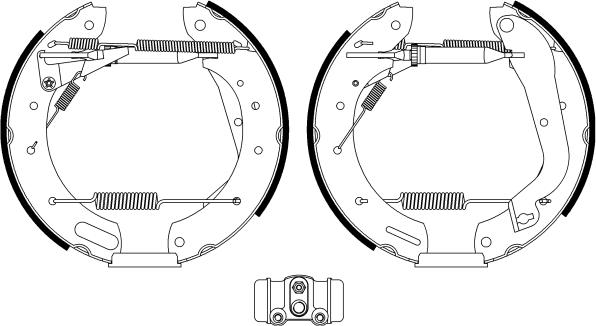 HELLA PAGID 8DB 355 022-651 - Комплект гальм, барабанний механізм avtolavka.club