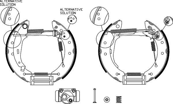 HELLA PAGID 8DB 355 022-681 - Комплект гальм, барабанний механізм avtolavka.club