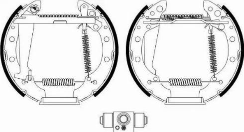 HELLA PAGID 8DB 355 022-701 - Комплект гальм, барабанний механізм avtolavka.club