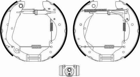 HELLA PAGID 8DB 355 022-721 - Комплект гальм, барабанний механізм avtolavka.club