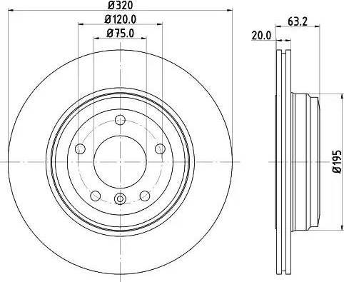 HELLA PAGID 8DD 355 109-931 - Гальмівний диск avtolavka.club