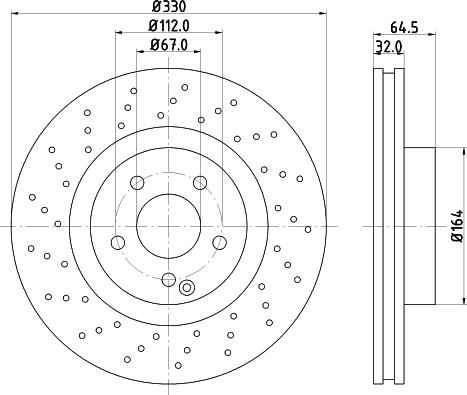 HELLA PAGID 8DD 355 109-472 - Гальмівний диск avtolavka.club