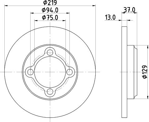 HELLA PAGID 8DD 355 109-041 - Гальмівний диск avtolavka.club